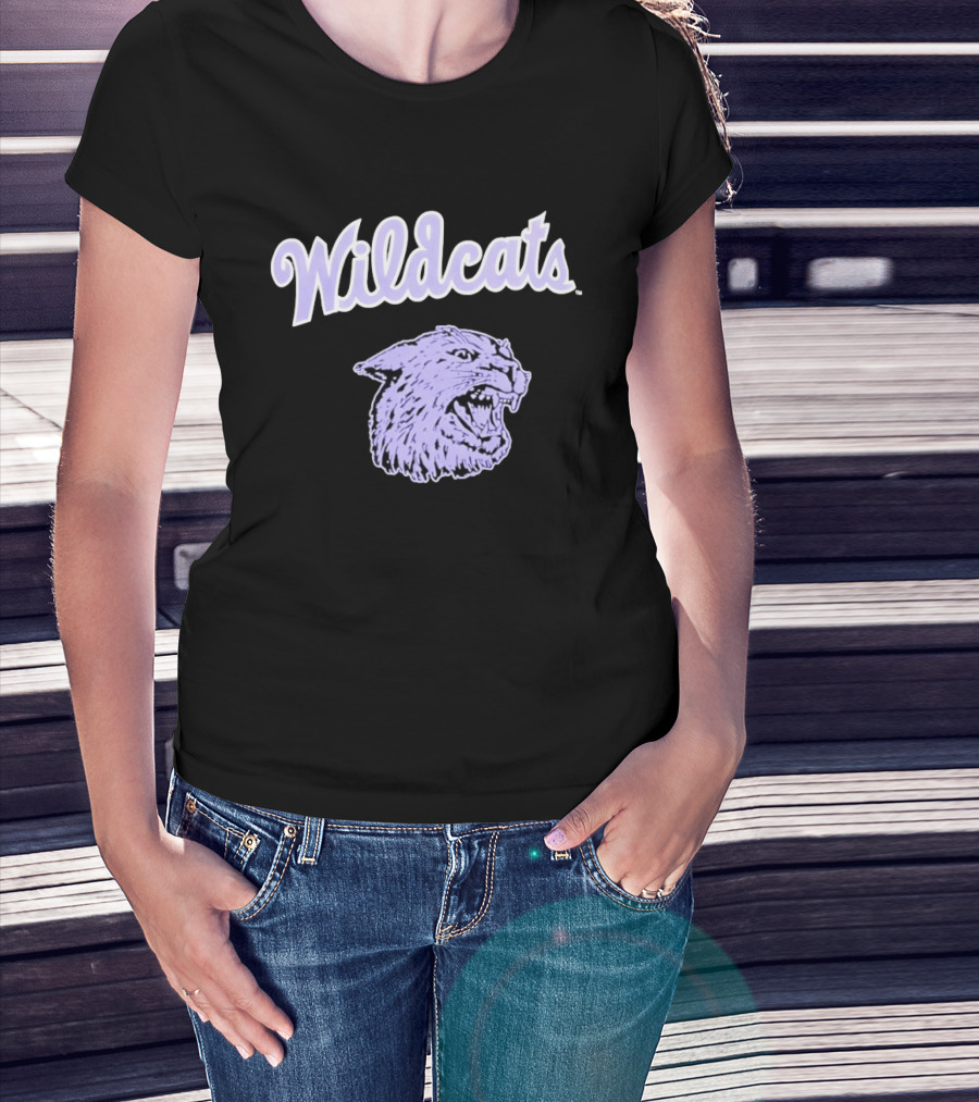 Wildcats Wildcat Head Purple T-Shirt