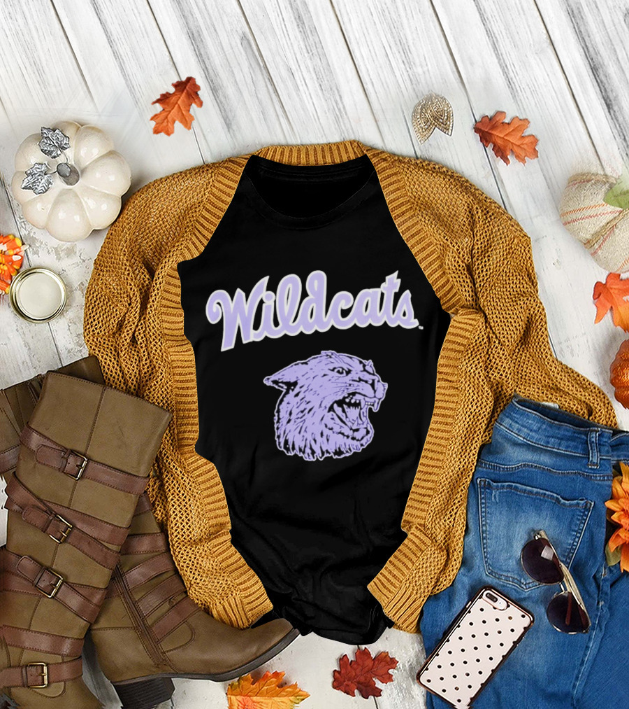 Wildcats Wildcat Head Purple T-Shirt