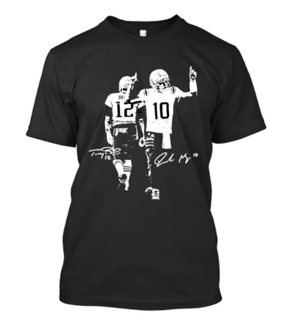 Tom Brady Drake Maye 12 10 New England Football Signatures T-Shirt