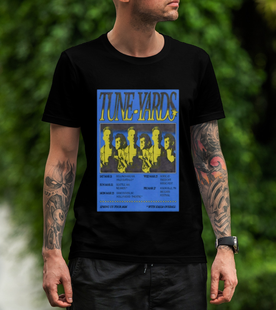 Tune Yards Spring US Tour 2026 With Kassa Overall Tour Dates And Locations T-Shirt