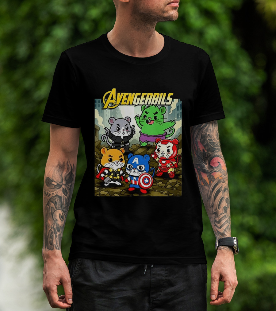 Avengerbils Gerbil Avengers Crossover With Iconic Heroes T-Shirt