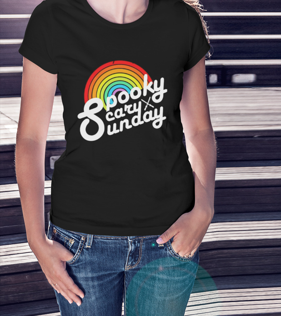 Coryxkenshin Spooky Scary Sunday Rainbow T-Shirt