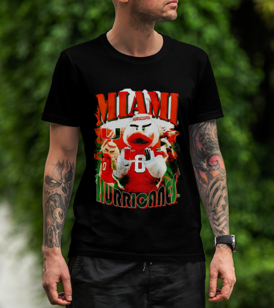 Miami Hurricanes Sebastian The Ibis Orange U Fan Gear T-Shirt