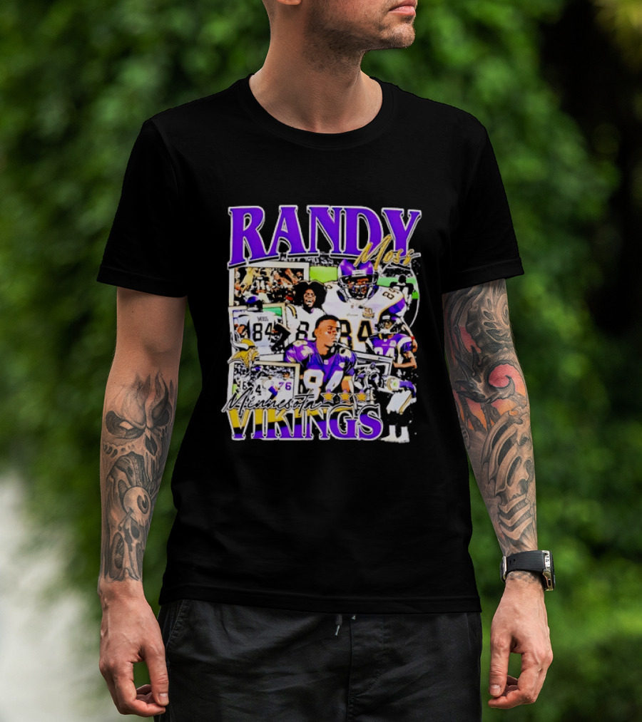 Randy Moss Minnesota Vikings 84 Star Legend NFL Football T-Shirt