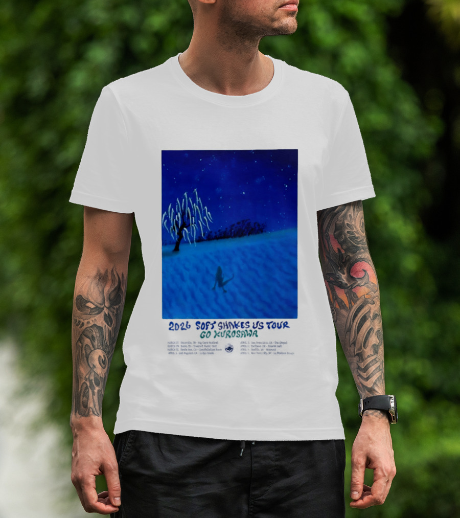 Kikagaku Moyo 2026 Soft Shakes US Tour Goshodaira Night Scene T-Shirt