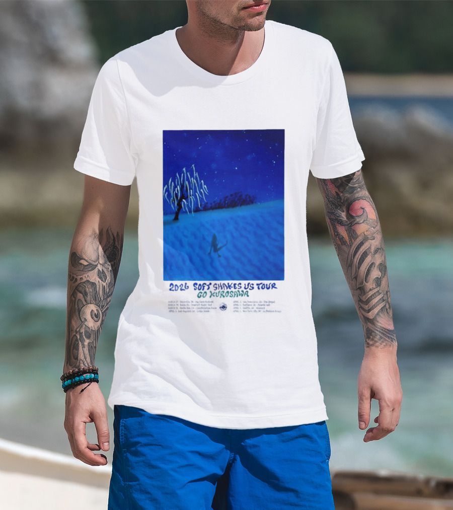 Kikagaku Moyo 2026 Soft Shakes US Tour Goshodaira Night Scene T-Shirt