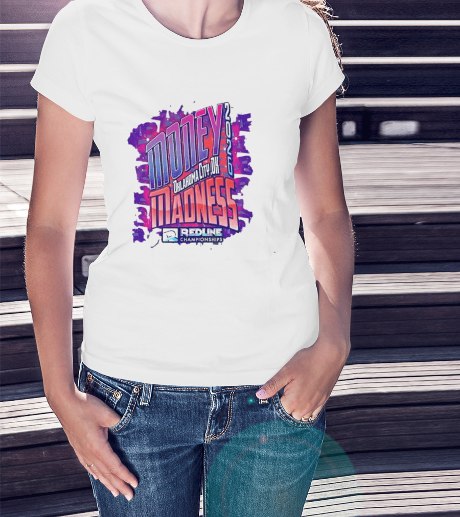 Money Madness 2026 Oklahoma City OK Redline Concept Neon T-Shirt