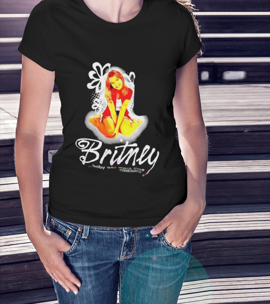 Britney Baby One More Time Tour 1999 Iconic Pop Star Fashion T-Shirt