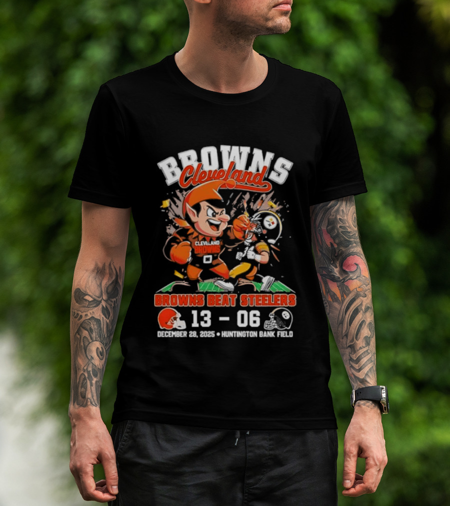 Cleveland Browns Beat Steelers 13 06 December 24 2005 Huntington Bank Field T-Shirt
