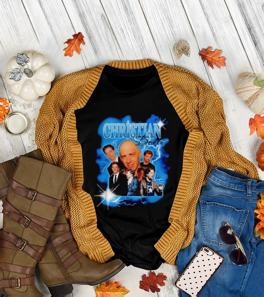 Christian Borle Lightning Bald Images Blue T-Shirt