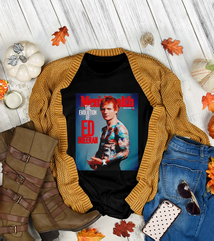 Men's Health UK January February Issue The Evolution Of Ed Sheeran T-Shirt