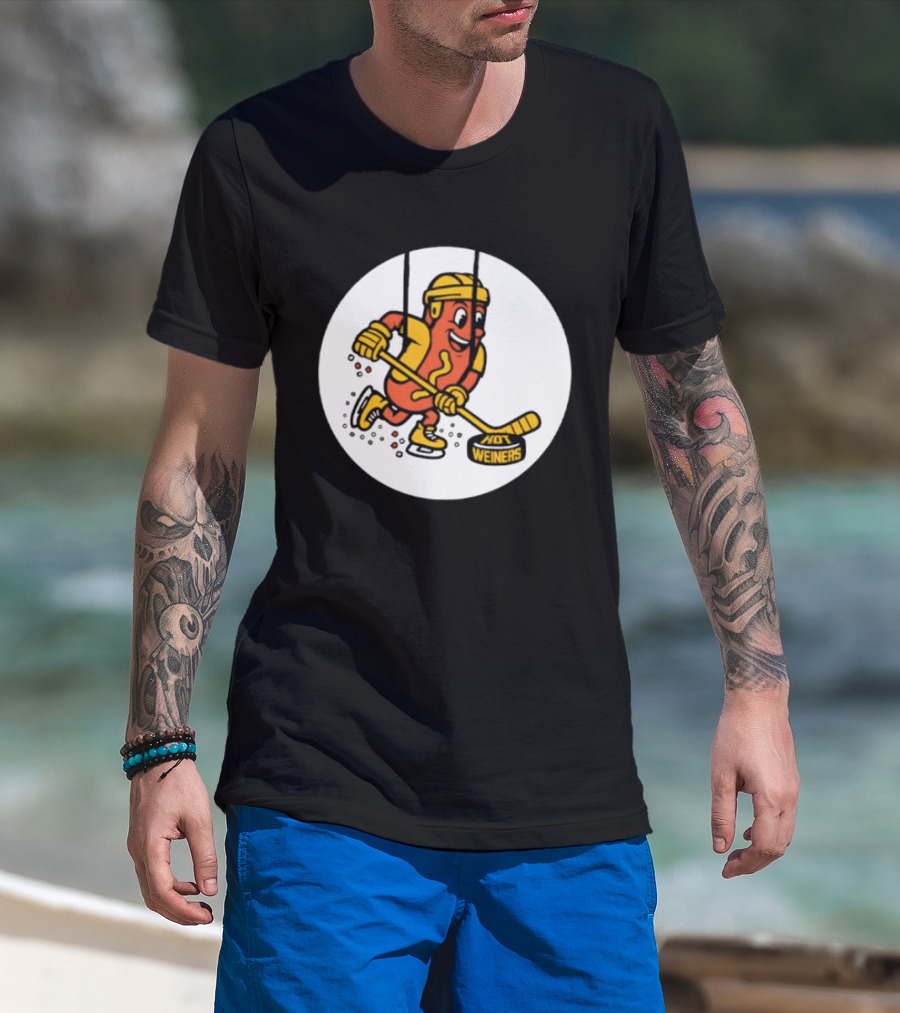 Providence Bruins Hot Dog Hockey Wieners Fun Sports T-Shirt