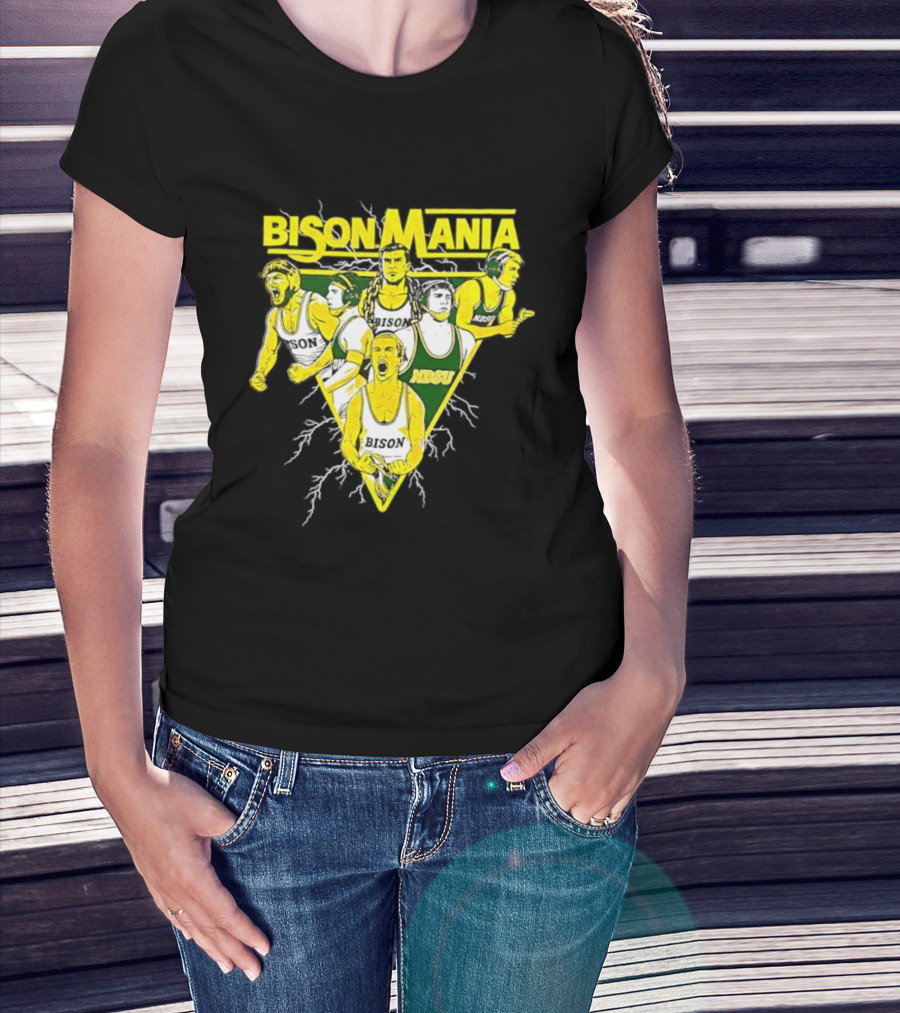 Bison Mania North Dakota State University NDSU Sports Team Spirit T-Shirt