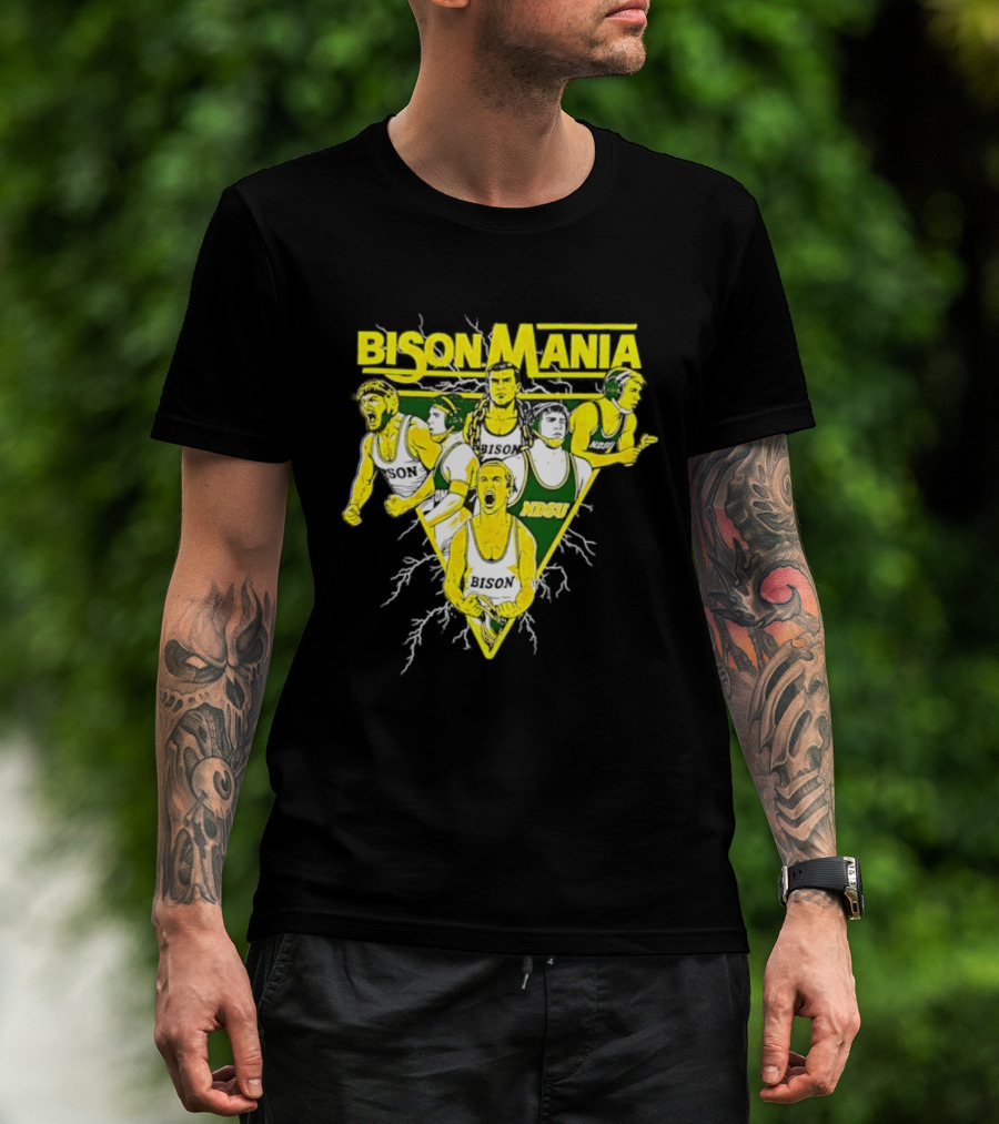 Bison Mania North Dakota State University NDSU Sports Team Spirit T-Shirt