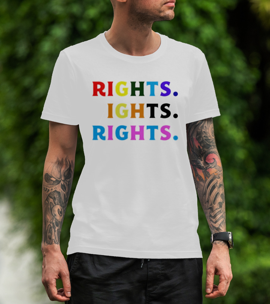 LGBT Rights Rights Rights Rainbow Pride T-Shirt