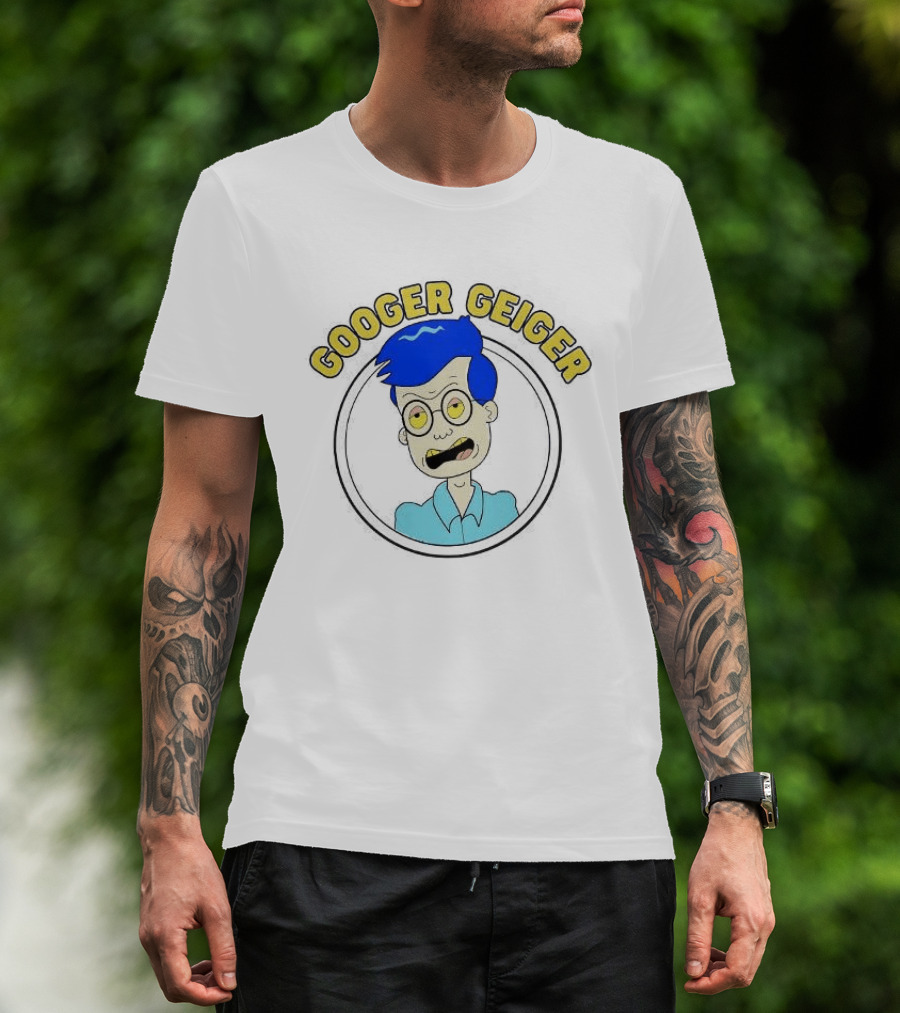 Mission Hill Googer Geiger Character Blue Hair Glasses T-Shirt