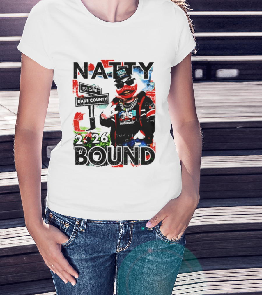 Natty Bound 2026 Miami Hurricanes Sebastian The Ibis Dade County Da Crib 305 T-Shirt