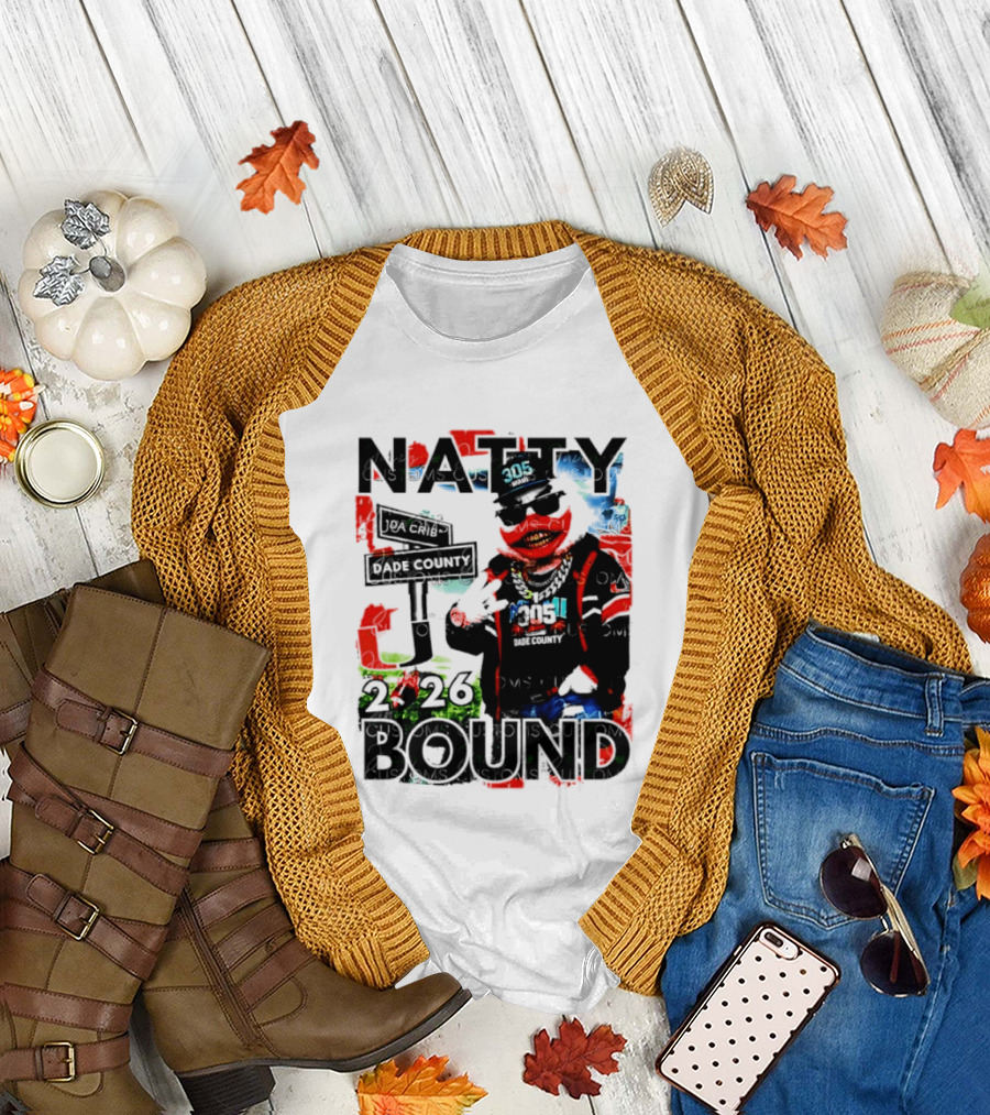 Natty Bound 2026 Miami Hurricanes Sebastian the Ibis Dade County Da Crib 305 T-Shirt