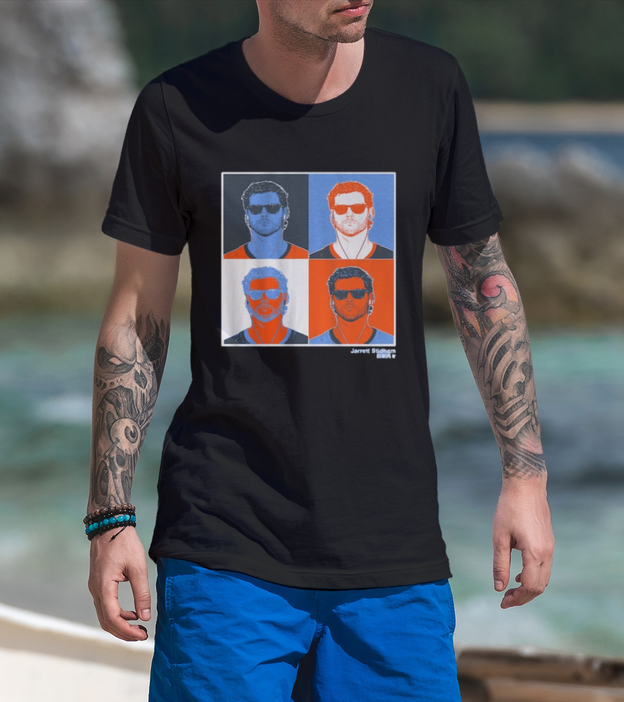 Jarrett Stidham Pop Art Style Sunglasses Quadrant T-Shirt