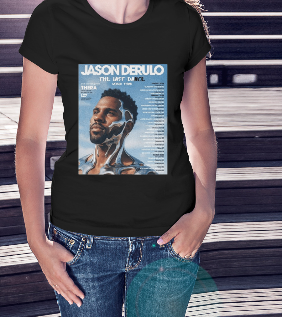 Jason Derulo The Last Dance World Tour 2026 Schedule Tour Dates T-Shirt