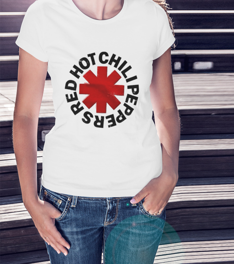 Red Hot Chili Peppers Red Asterisk Iconic Band T-Shirt
