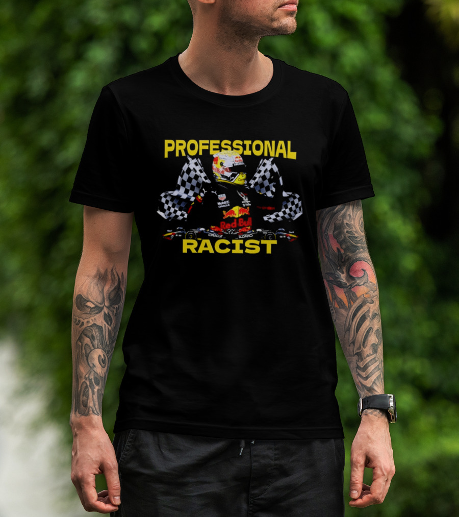 Max Verstappen Red Bull Professional Racer With Checkered Flags T-Shirt