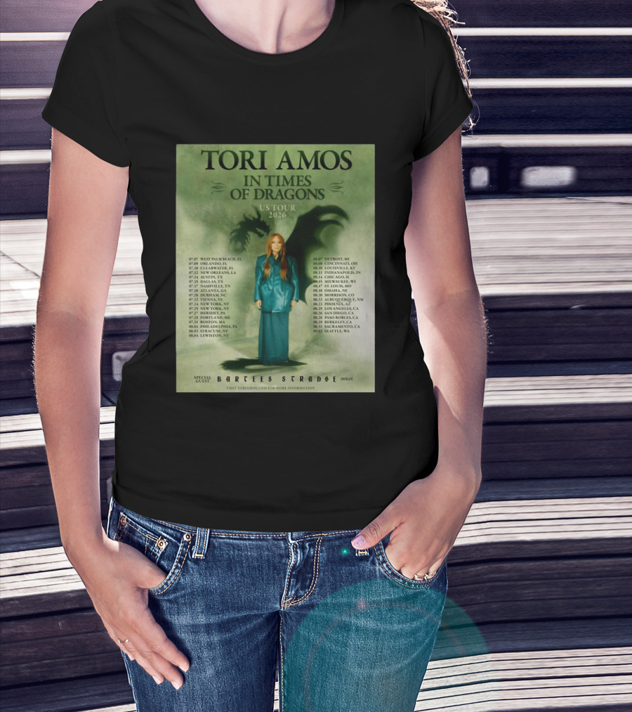 Tori Amos In Times Of Dragons US Tour 2026 Greek Theatre Los Angeles T-Shirt