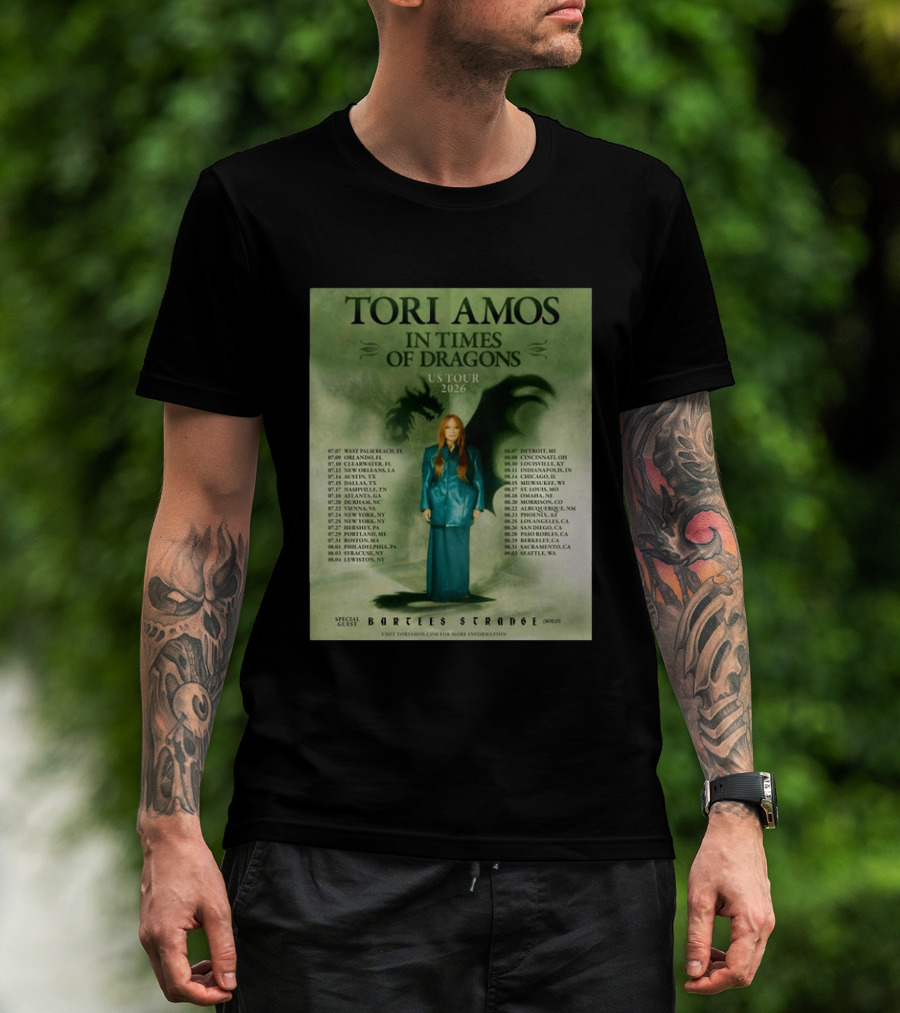 Tori Amos In Times Of Dragons US Tour 2026 Greek Theatre Los Angeles T-Shirt