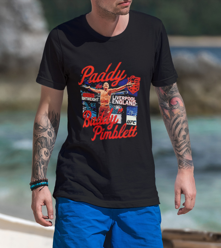 Paddy The Baddy Pimblett Liverpool England UFC Fighter T-Shirt