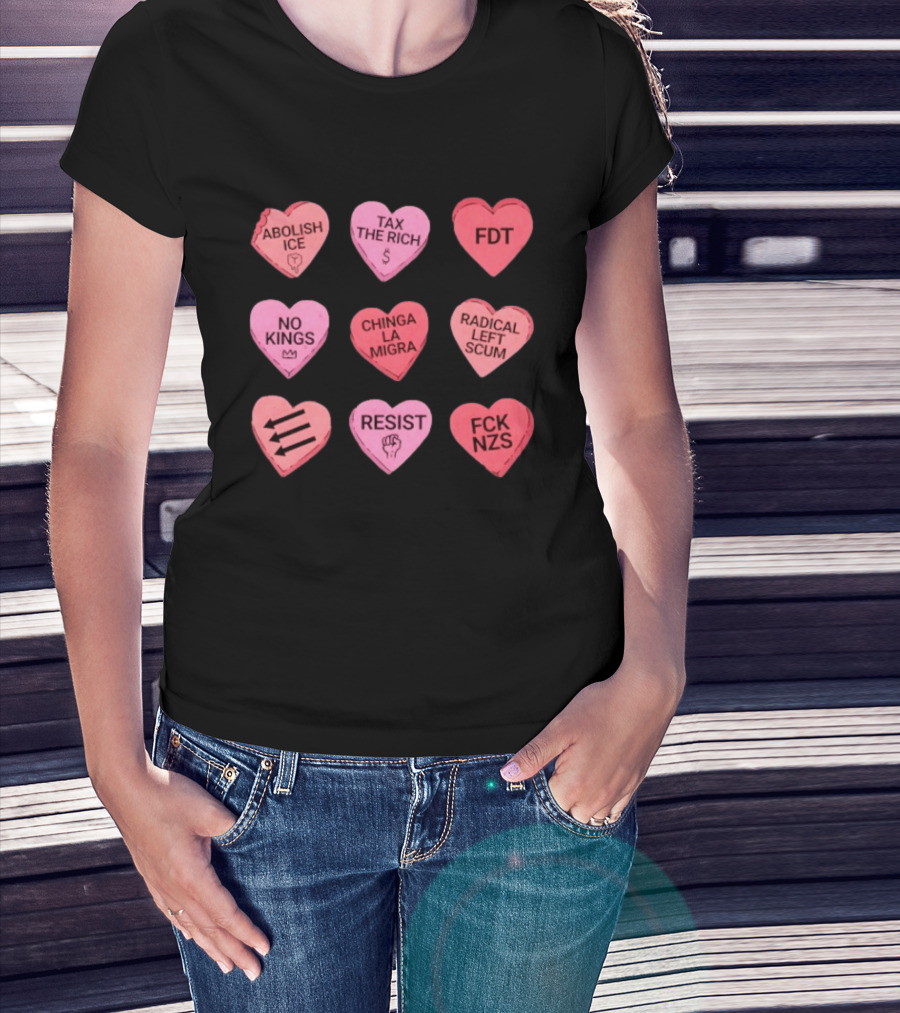 Abolish Ice Tax The Rich No Kings Chinga La Migra Radical Left Scum Resist FDT FCK NZS T-Shirt