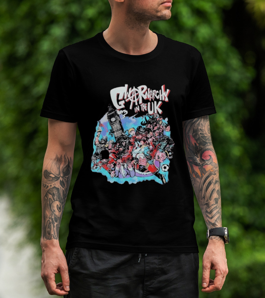 Anarchy In The UK Big Ben Chaotic Punk Scene Soccer UK T-Shirt