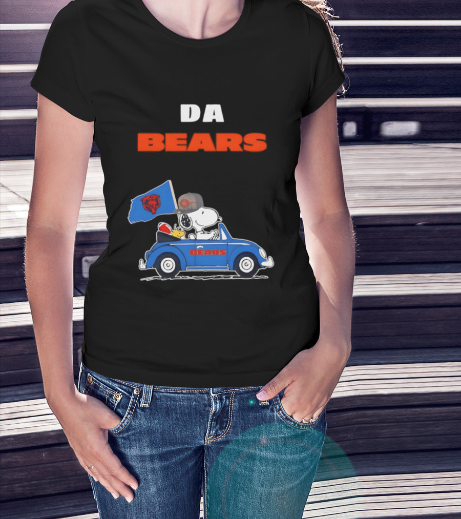 Chicago Bears Snoopy Woodstock Car Da Bears T-Shirt