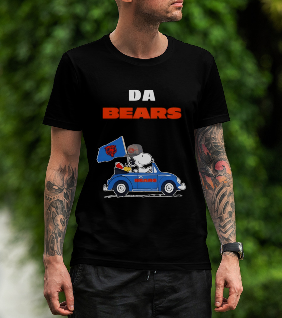 Chicago Bears Snoopy Woodstock Car Da Bears T-Shirt