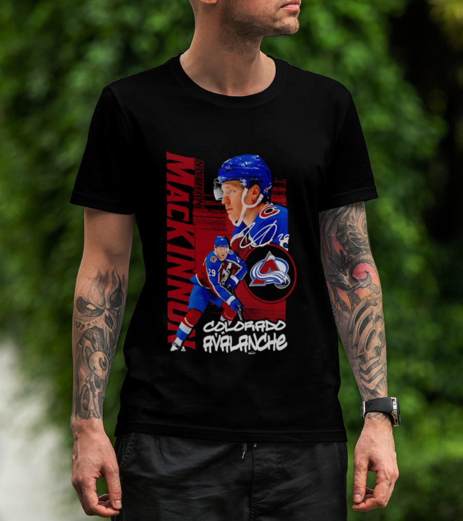 Colorado Avalanche Nathan MacKinnon Playmaker Number 29 NHL Hockey Fan Gear T-Shirt