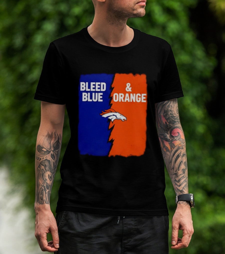 Bleed Blue And Orange Denver Broncos T-Shirt