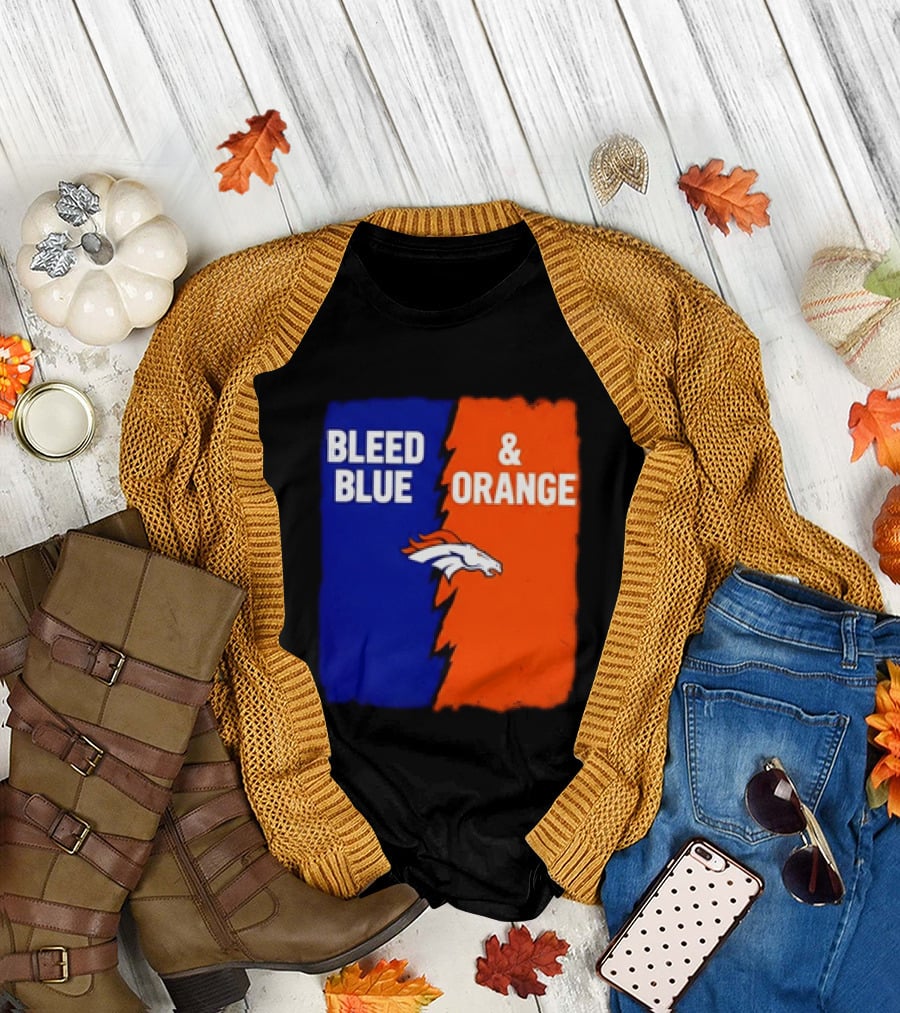 Bleed Blue and Orange Denver Broncos T-Shirt
