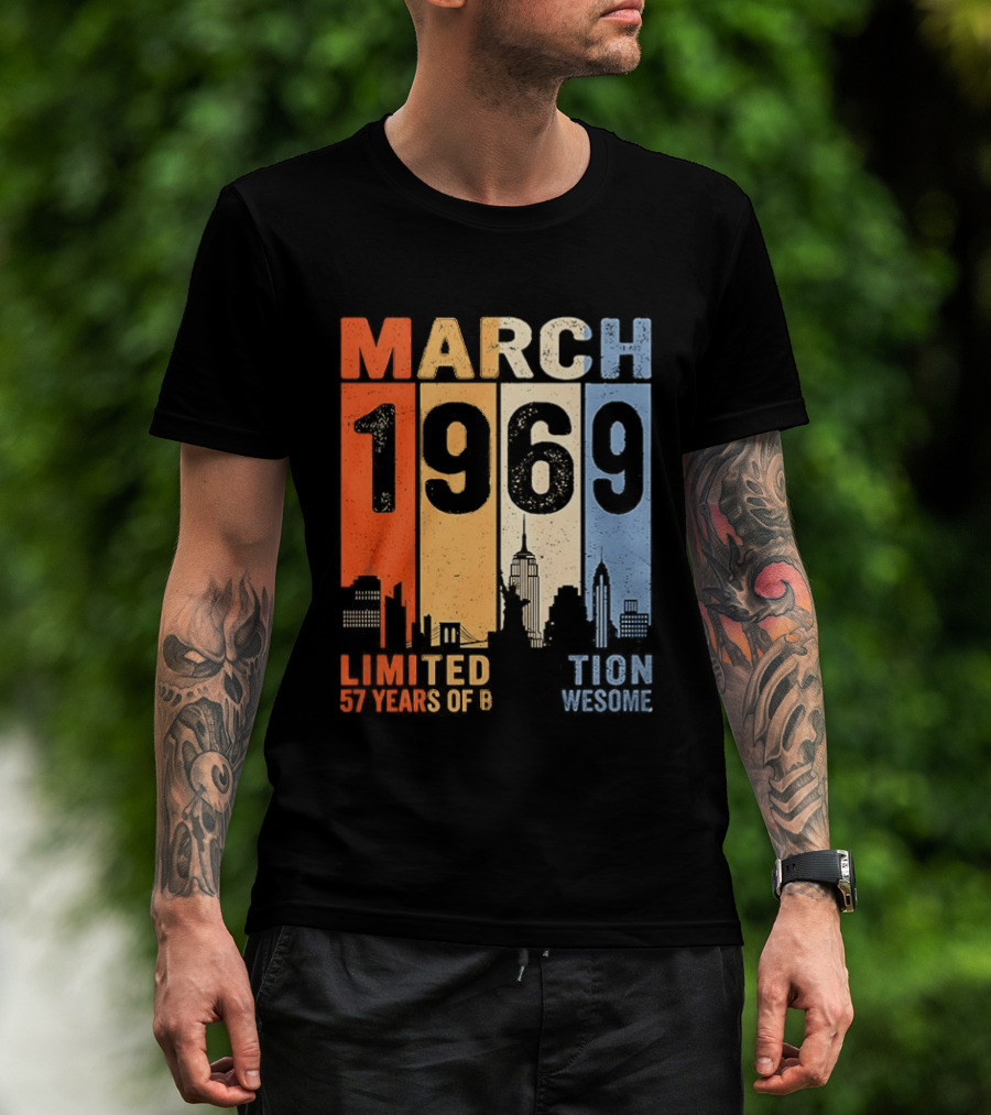 March 1969 Limited Edition 54 Years Of Being Awesome City T-Shirt