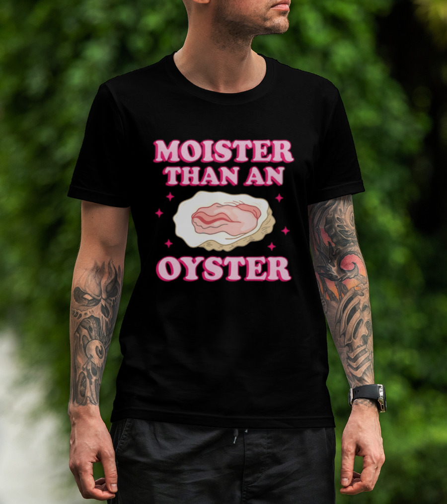 Moister Than An Oyster Pink Shell Diamond T-Shirt