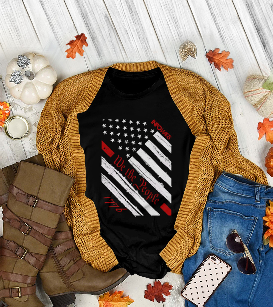 Infowars We The People USA Flag 1776 American Patriot T-Shirt