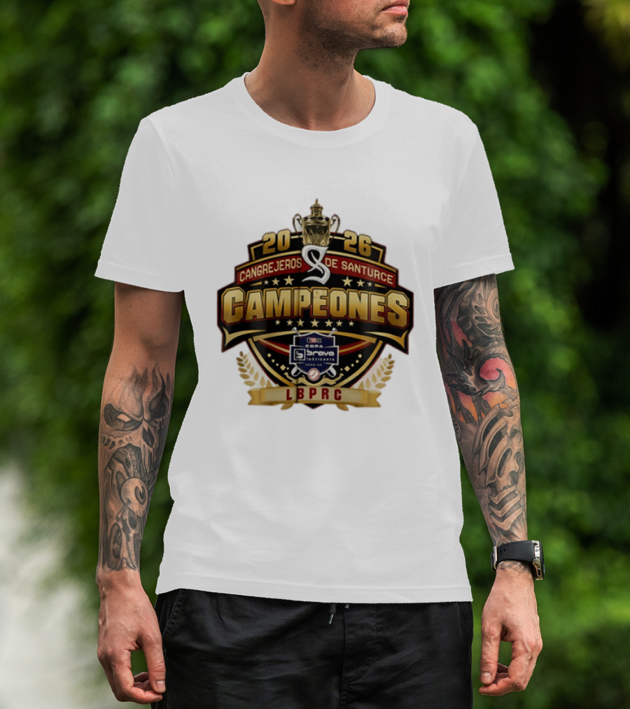 Cangrejeros De Santurce 2026 Campeones Celebrate LBPRC Trophy Baseball T-Shirt
