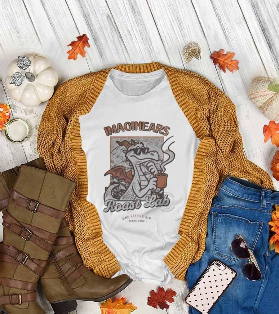 Imaginears Roast Lab One Little Sip Since 1982 Dragon Wings and Coffee Cup T-Shirt