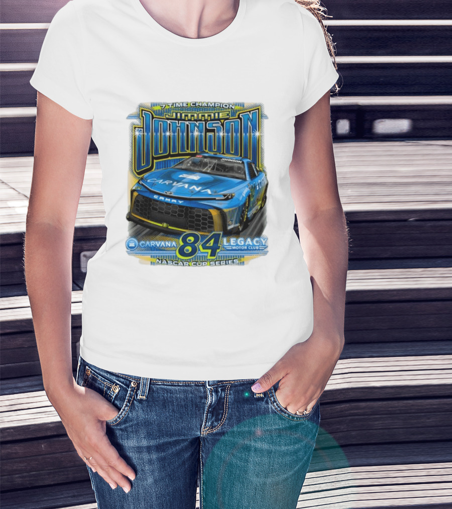7 Time Champion Jimmie Johnson Carvana 84 Legacy Motor Club Nascar Cup Series T-Shirt