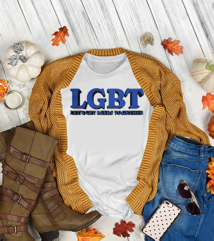 LGBT Let's Get Beers Together Blue T-Shirt