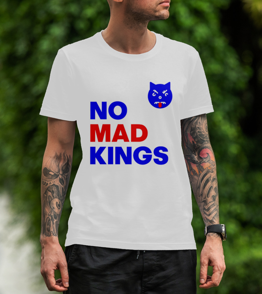 Nomad Kings Blue Red Cat Face T-Shirt
