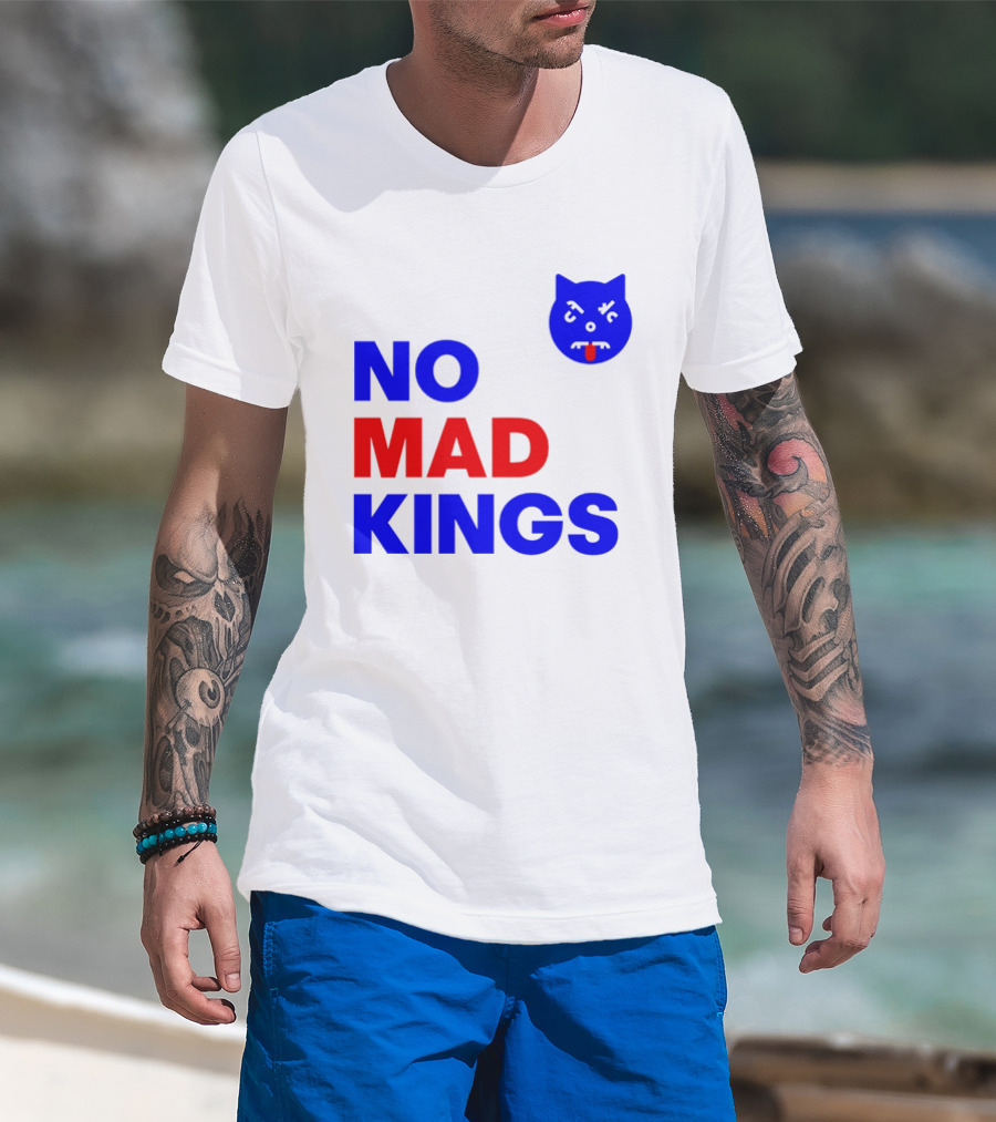 Nomad Kings Blue Red Cat Face T-Shirt