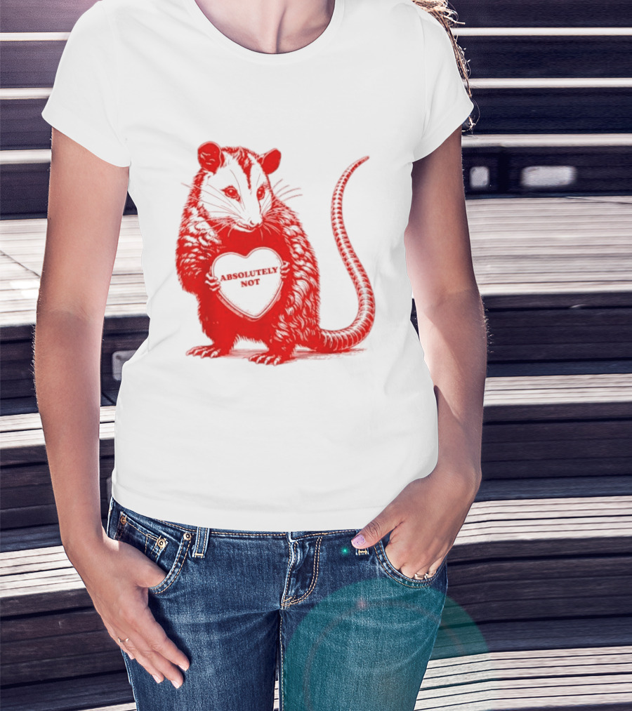 Absolutely Not Valentine Opossum Heart T-Shirt