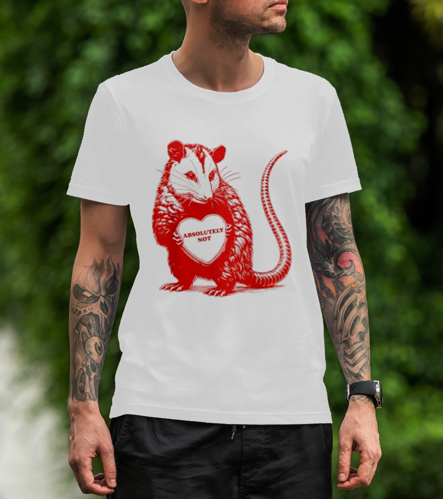 Absolutely Not Valentine Opossum Heart T-Shirt