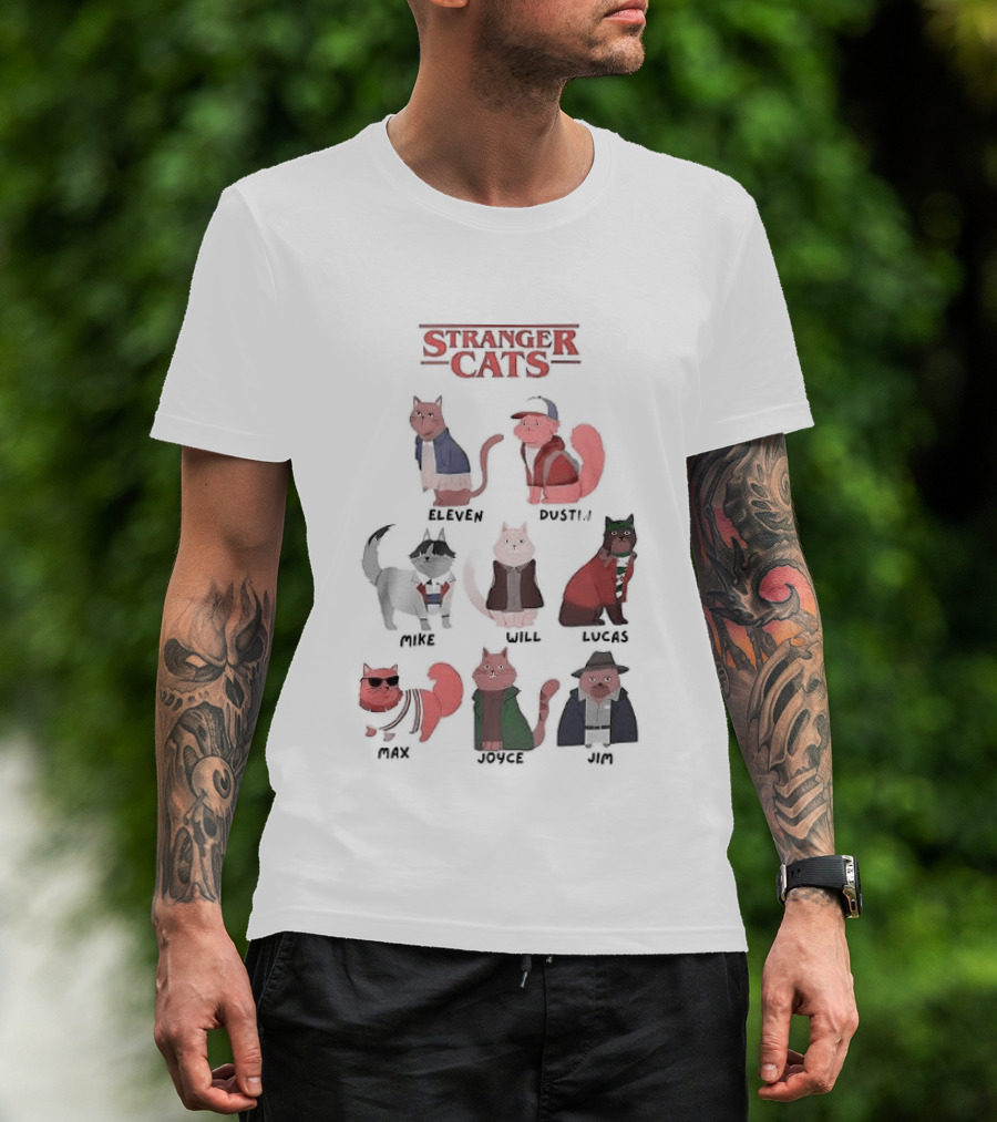 Stranger Cats Eleven Dustin Mike Will Max Hopper 2023 T-Shirt