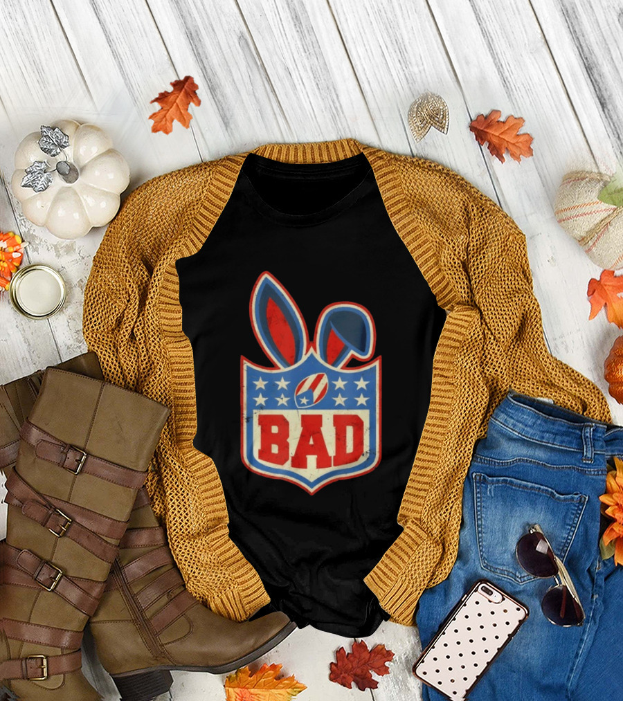 BAD Bunny Football Old School NFL Shield T-Shirt