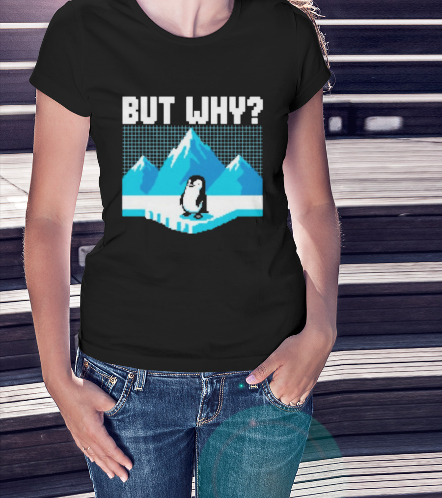 But Why Penguin Arctic Mountains Iceberg T-Shirt